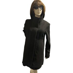 Colebrooke Black Size L Wood Blend Coat